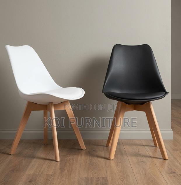 Dining Chairs; Eames Armless Cushioned Modern Dining Seat - thumbnail 6