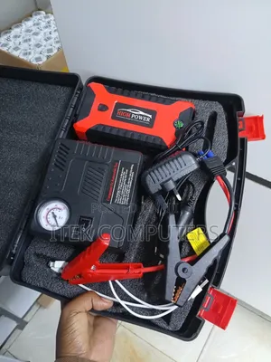 Rechargeable 12V Car Booster With Smart Clamps and Air Pump