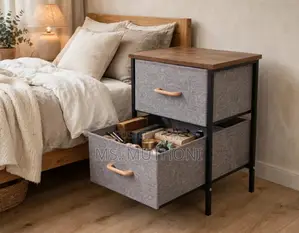 Modern 2-Drawer Nightstand,