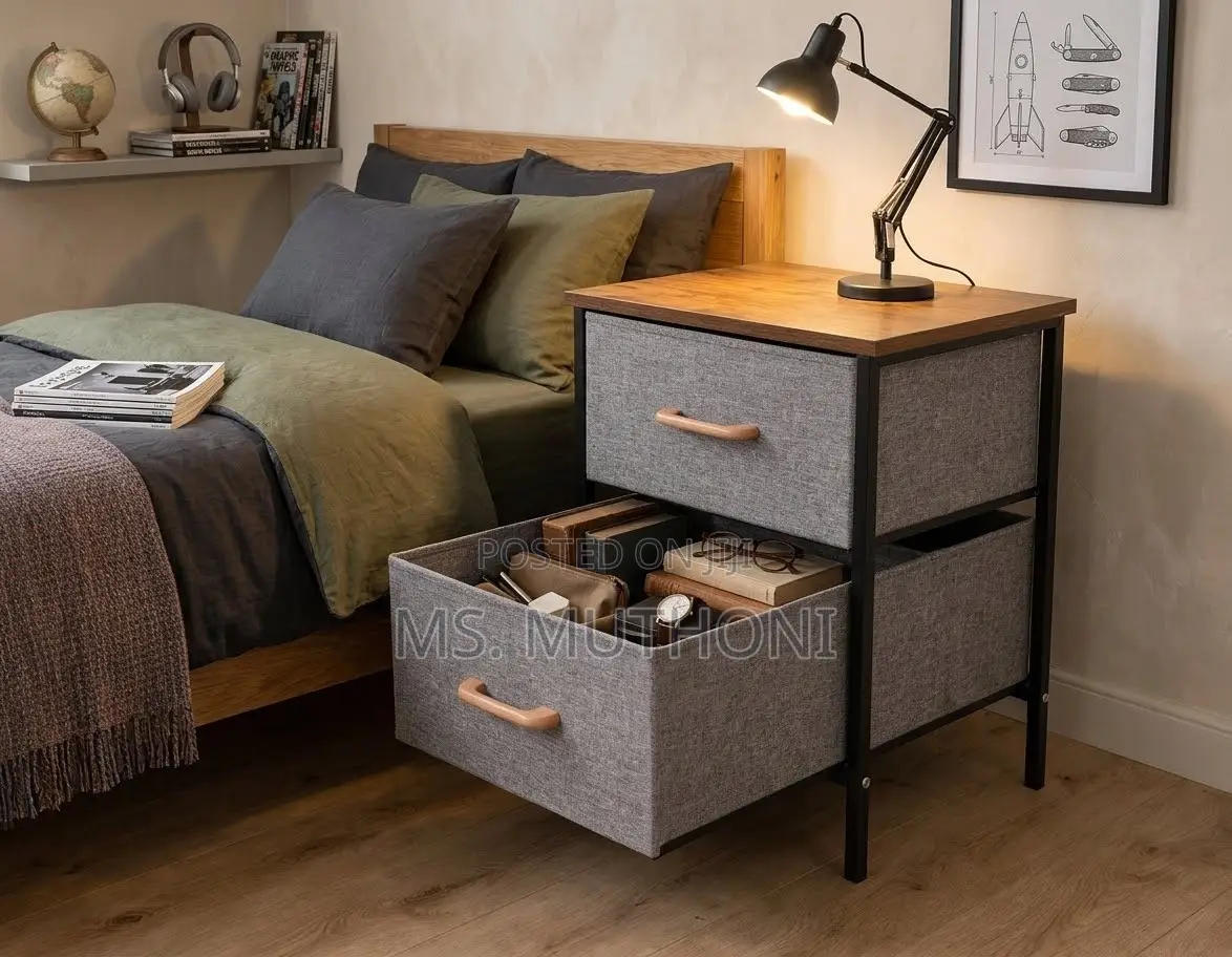 Contemporary 2-Drawer Storage Cabinet