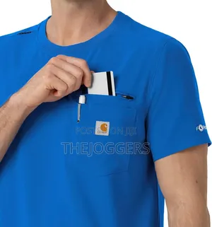Carhartt Force Cross-Flex Men's Crew Neck Scrub Top 2-Pocket