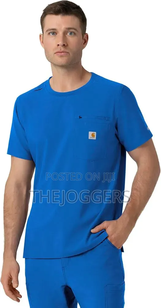 Carhartt Force Cross-Flex Men's Crew Neck Scrub Top 2-Pocket