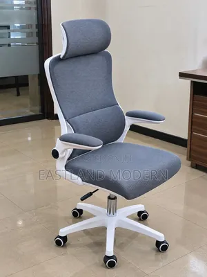 Grey Ergonomic Office Chair With Headrest