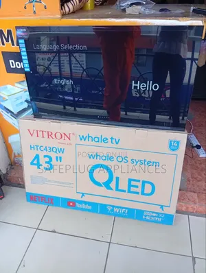 Vitron 43” QLED Whale OS Television for Home and Office Use