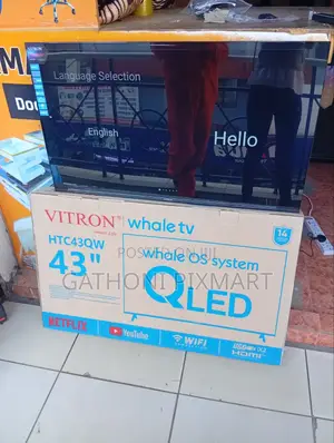 Vitron 43” QLED Whale OS Television for Home and Office Use