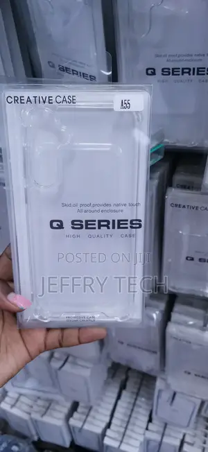 Q Series Clear Protective Case Labeled for the Samsung Galaxy A55