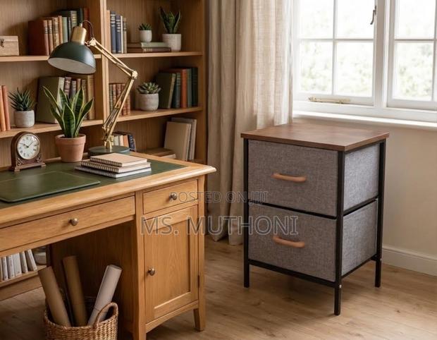 2-Drawer Study Room Storage Cabinet - Modern Design - thumbnail 2