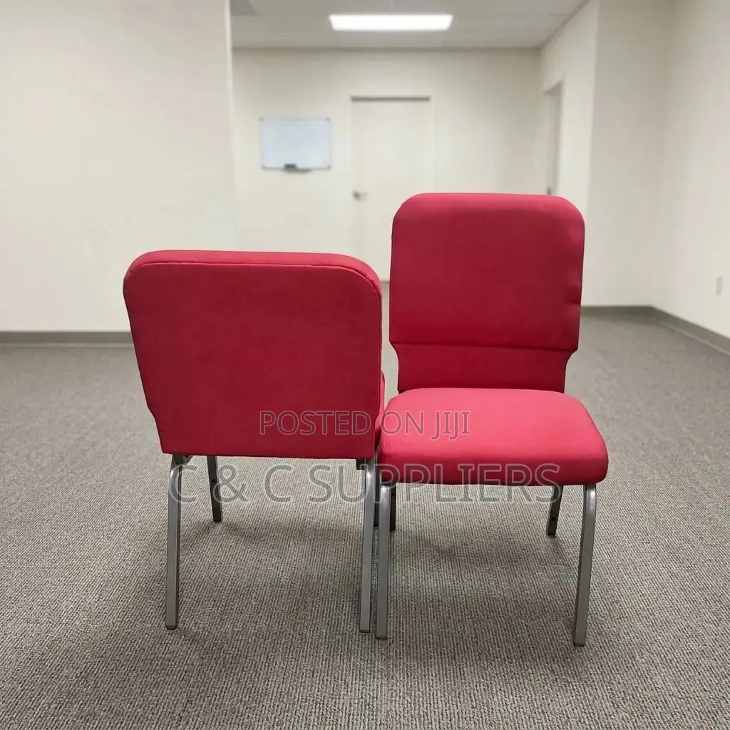 Red Armless Conference/Study Chair