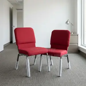 Red Armless Conference/Study Chair