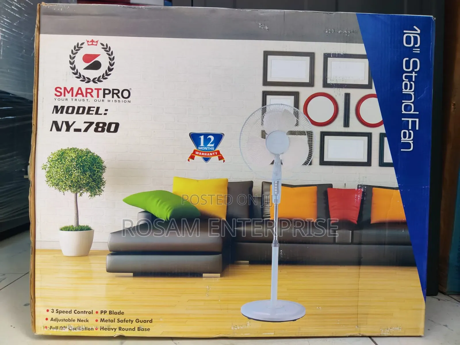 Smartpro Stand Fan 16"
