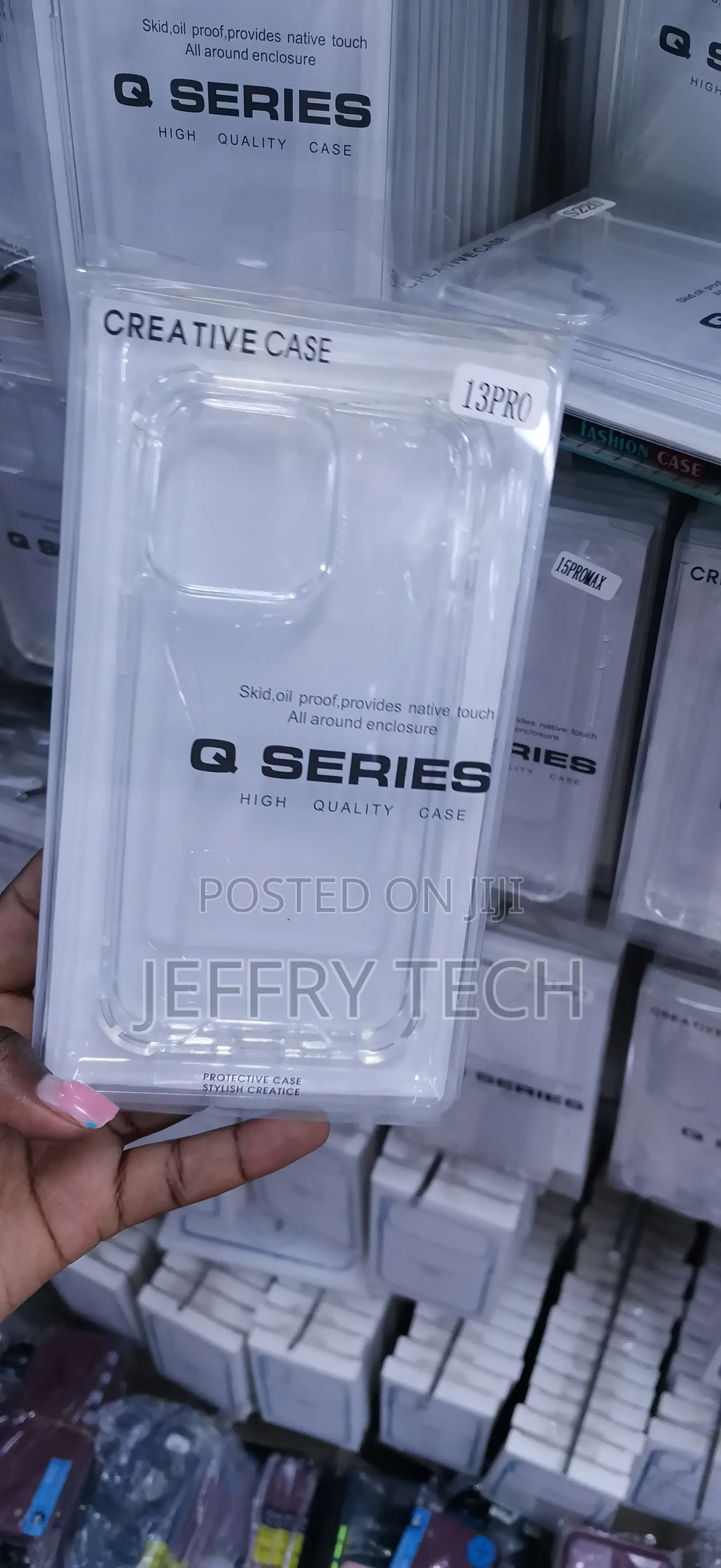 Q Series Clear Hard TPU Protective Case Designed for iPhone 13 Pro