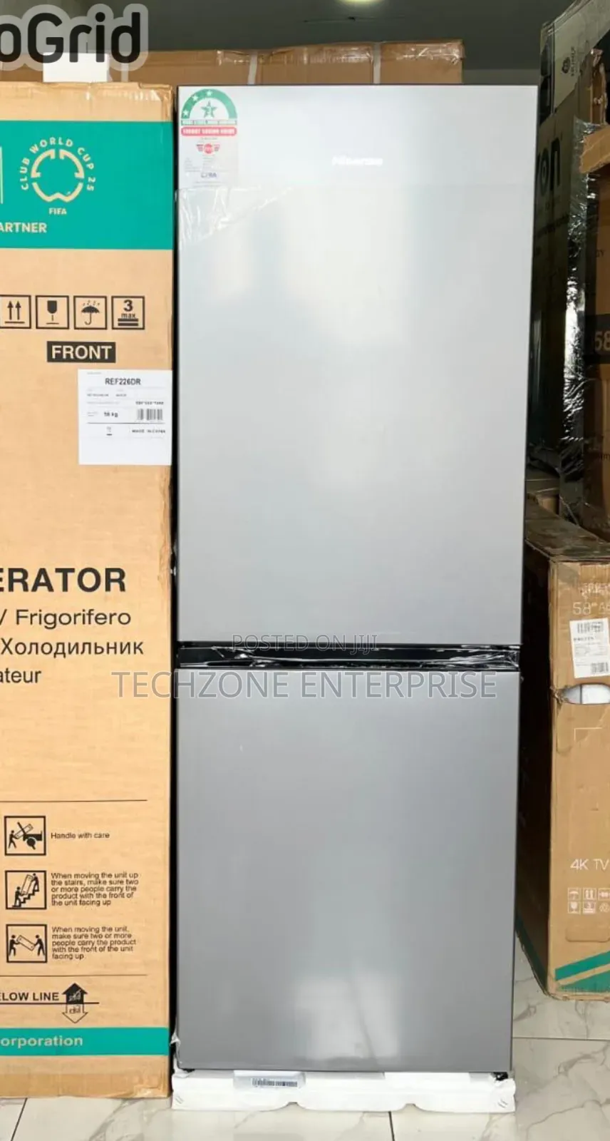Hisense REF226DR 230L Double Door Refrigerator Bottom Freezer 