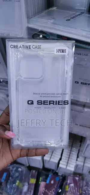 Q Series Clear Protective Phone Case Labeled for the iPhone 14 Pro Max