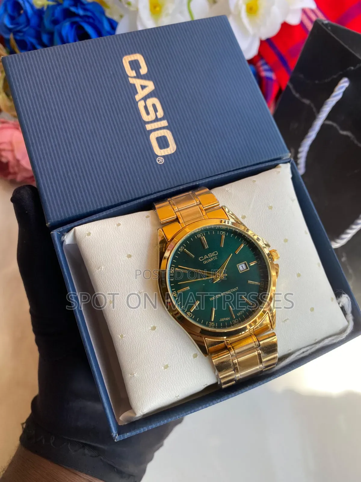 CASIO Watch for Men + Free CASIO Box. Gold & Silver. We Deliver!