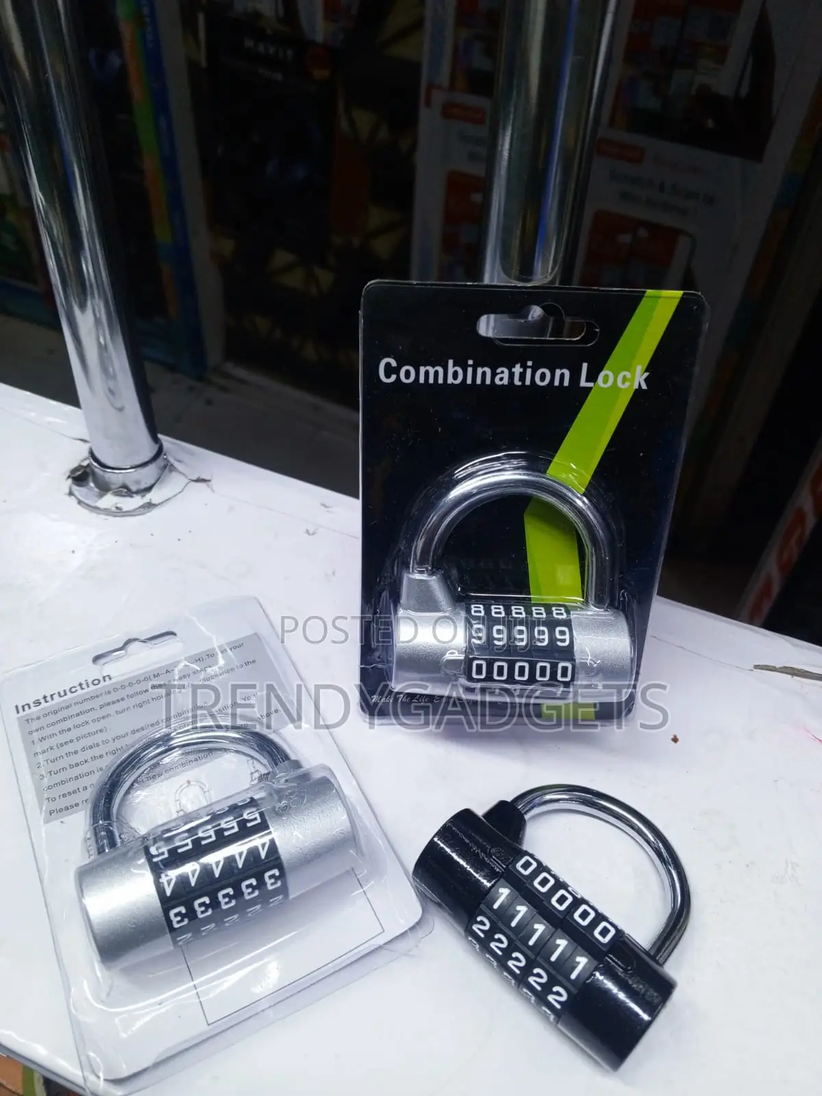 Resettable 5 Wheel Password Padlock for Gates and Lockers
