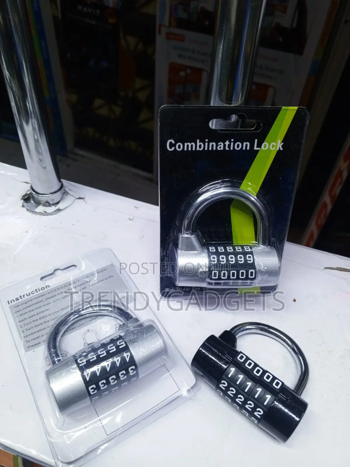 Resettable 5 Wheel Password Padlock for Gates and Lockers