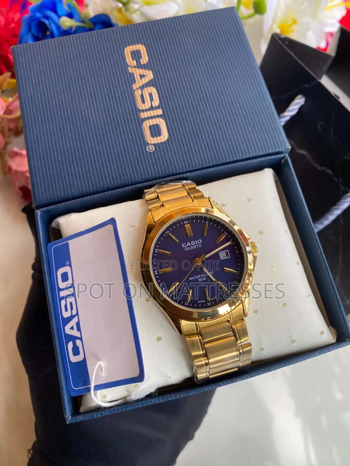 CASIO Watch for Men + Free CASIO Box. Gold & Silver. We Deliver!