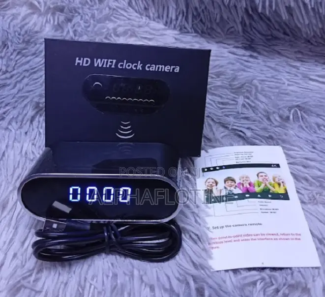 Table Clock Wifi Spy Camera Ideal Home Monitoring