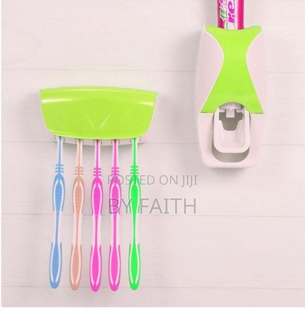Wall-Mounted Bathroom Toothbrush Holder, No-Drill - main view