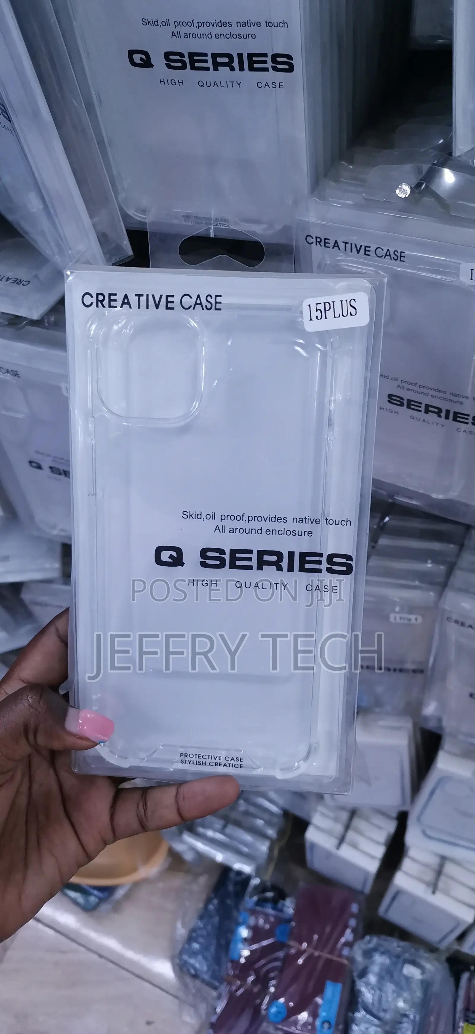 Q Series Clear TPU Protective Cover Designed for the iPhone 15 Plus