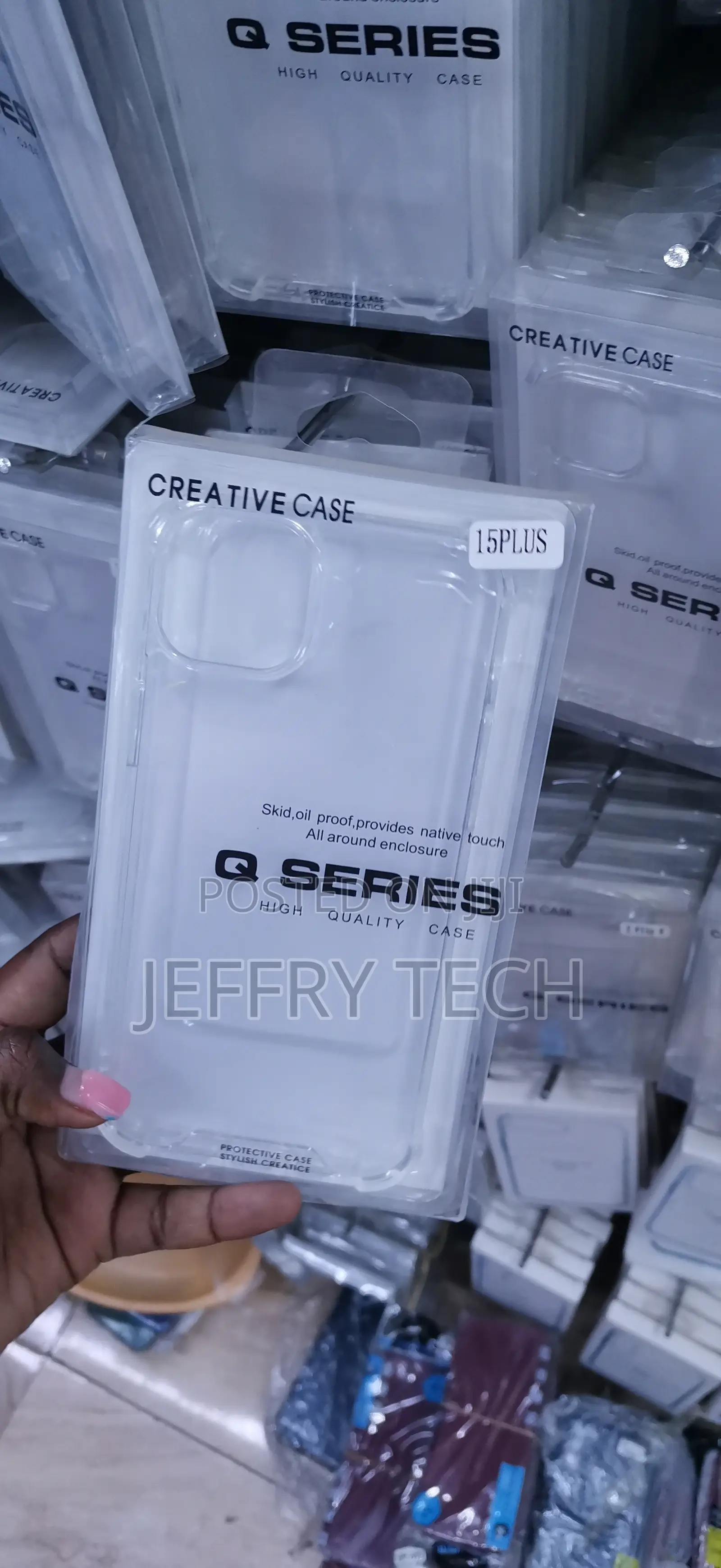 Q Series Clear TPU Protective Cover Designed for the iPhone 15 Plus