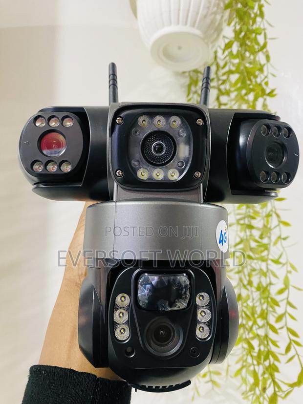 Wireless 4G Triple-Lens PTZ Solar CCTV Security Camera - main view