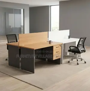 Workstation; 2 Way Custom Wooden Workstation With Storage