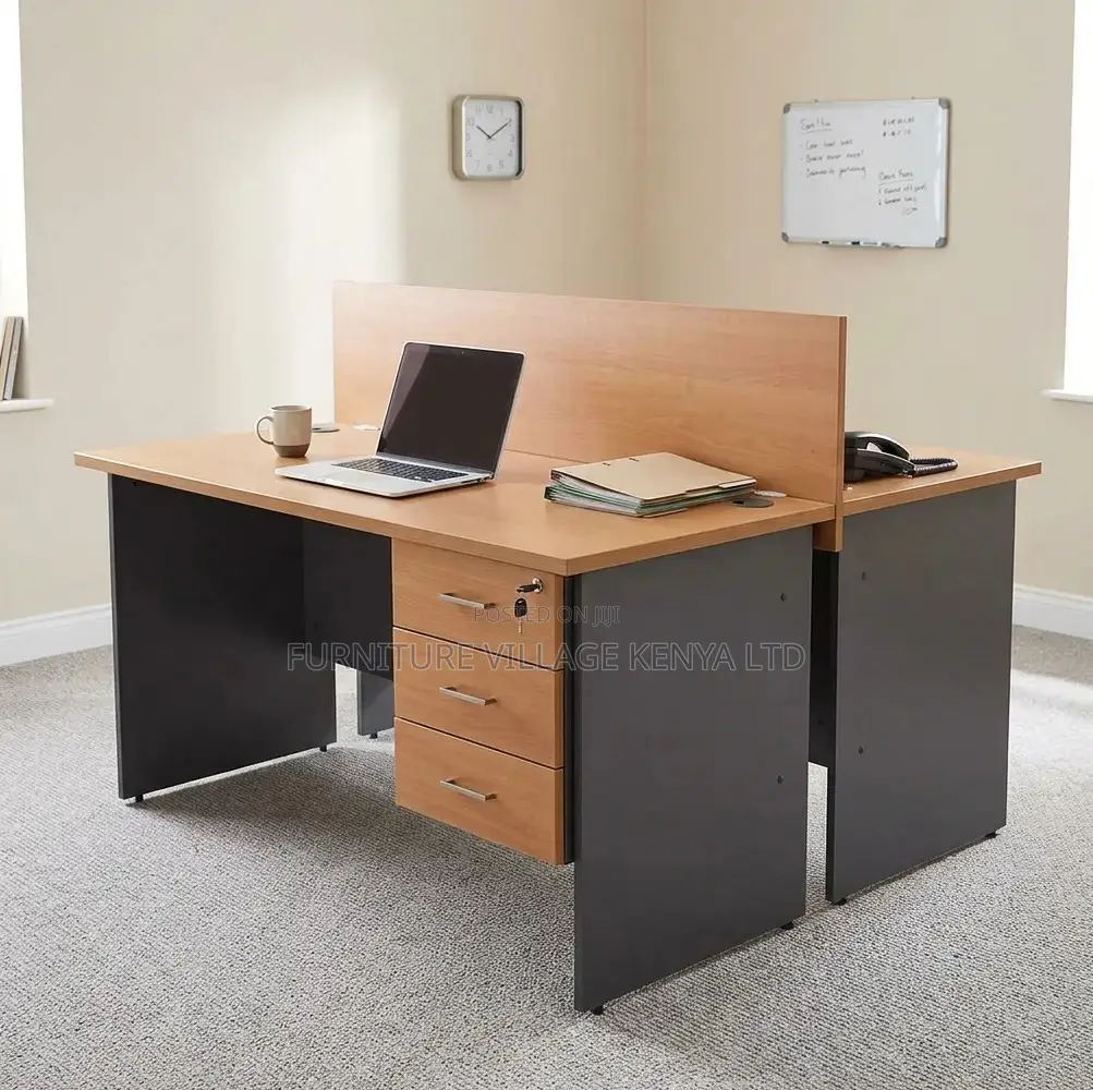 Workstation; 2 Way Custom Wooden Workstation With Storage