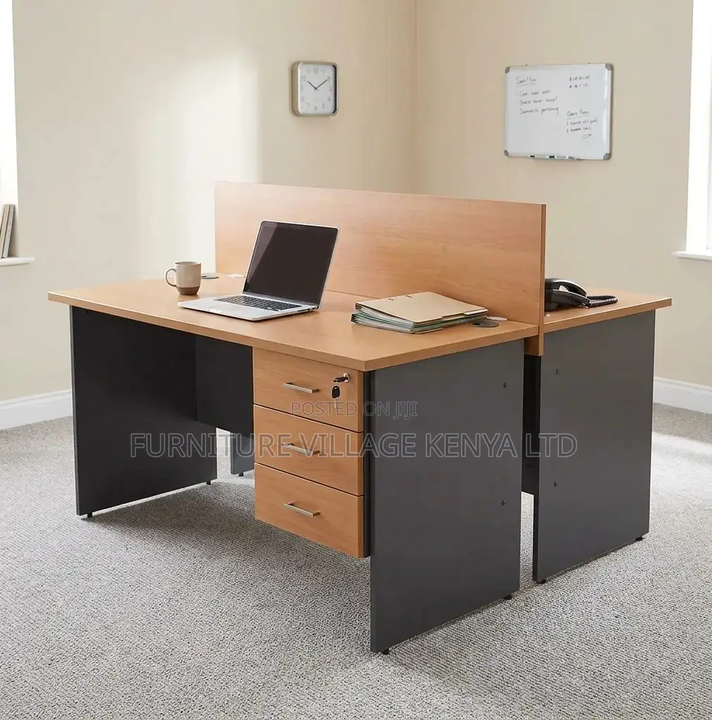 Workstation; 2 Way Custom Wooden Workstation With Storage