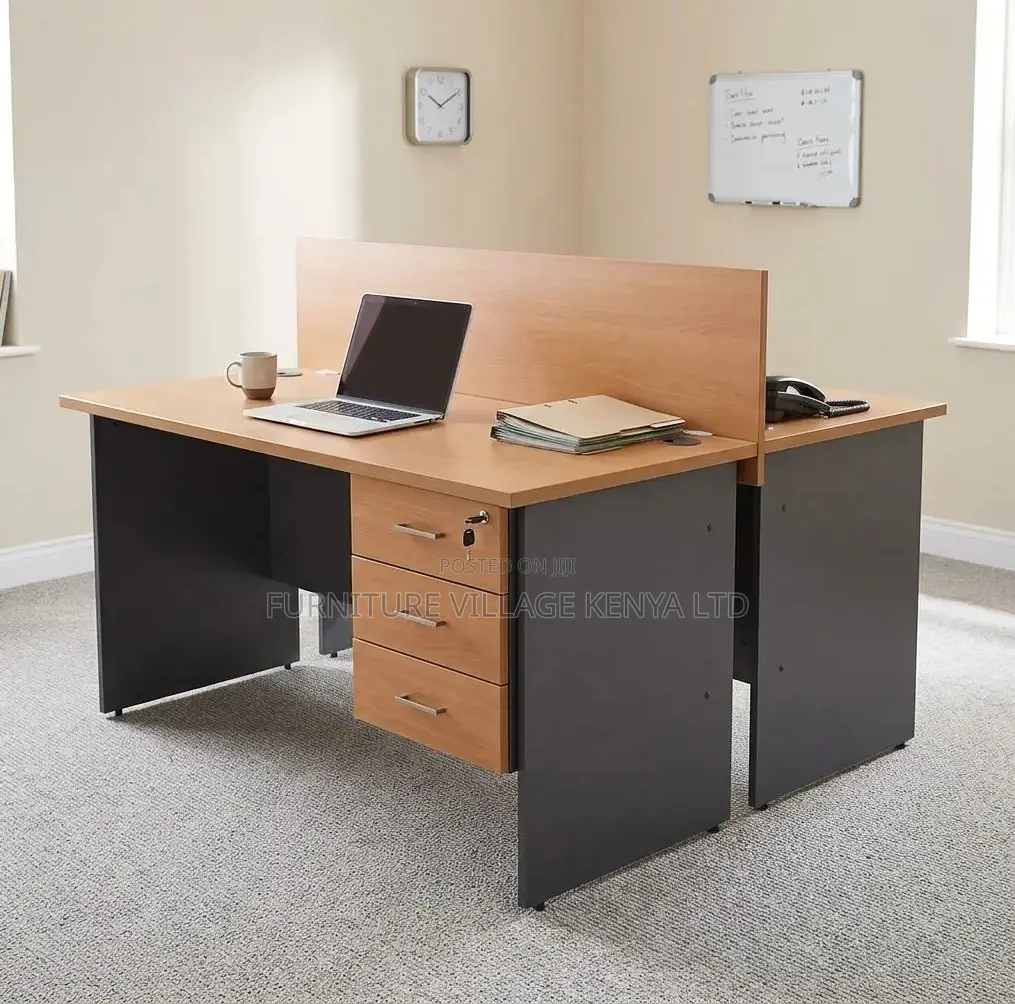 Workstation; 2 Way Custom Wooden Workstation With Storage