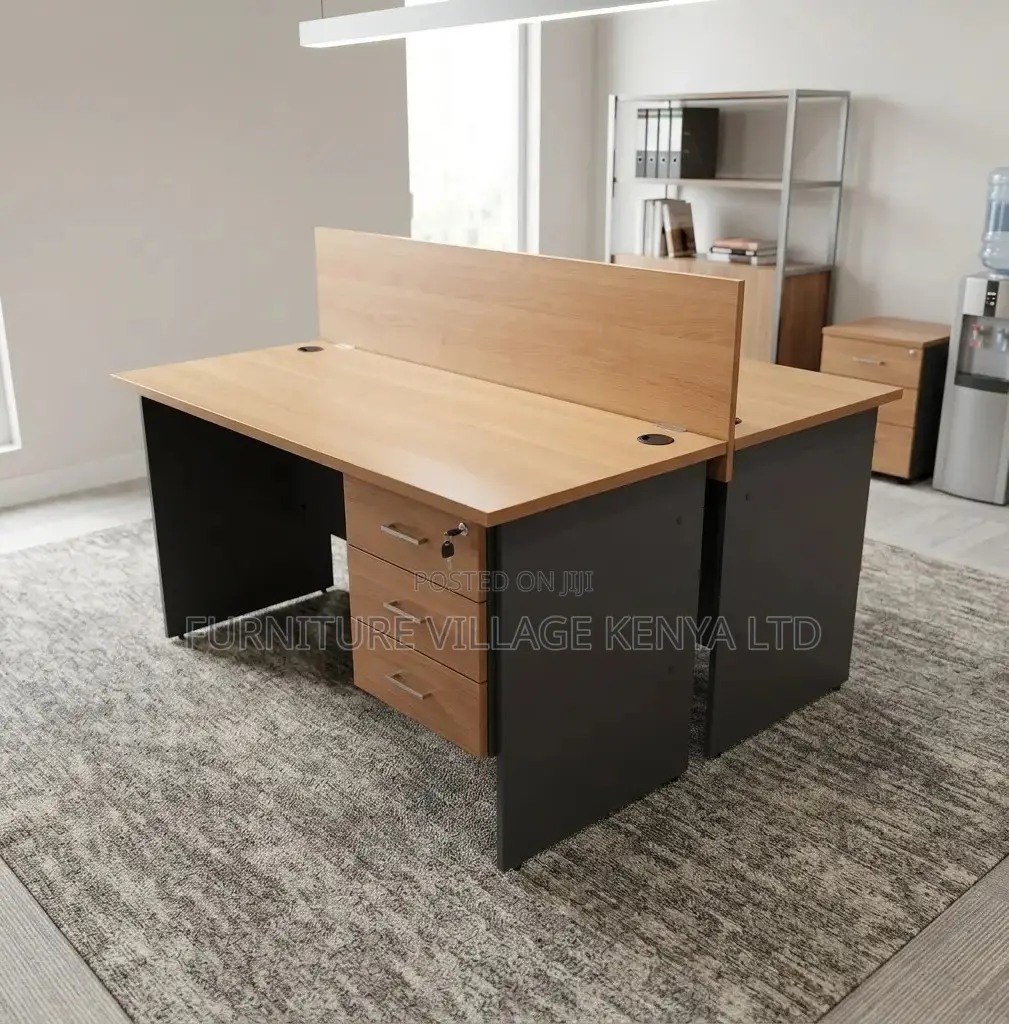 Workstation; 2 Way Custom Wooden Workstation With Storage