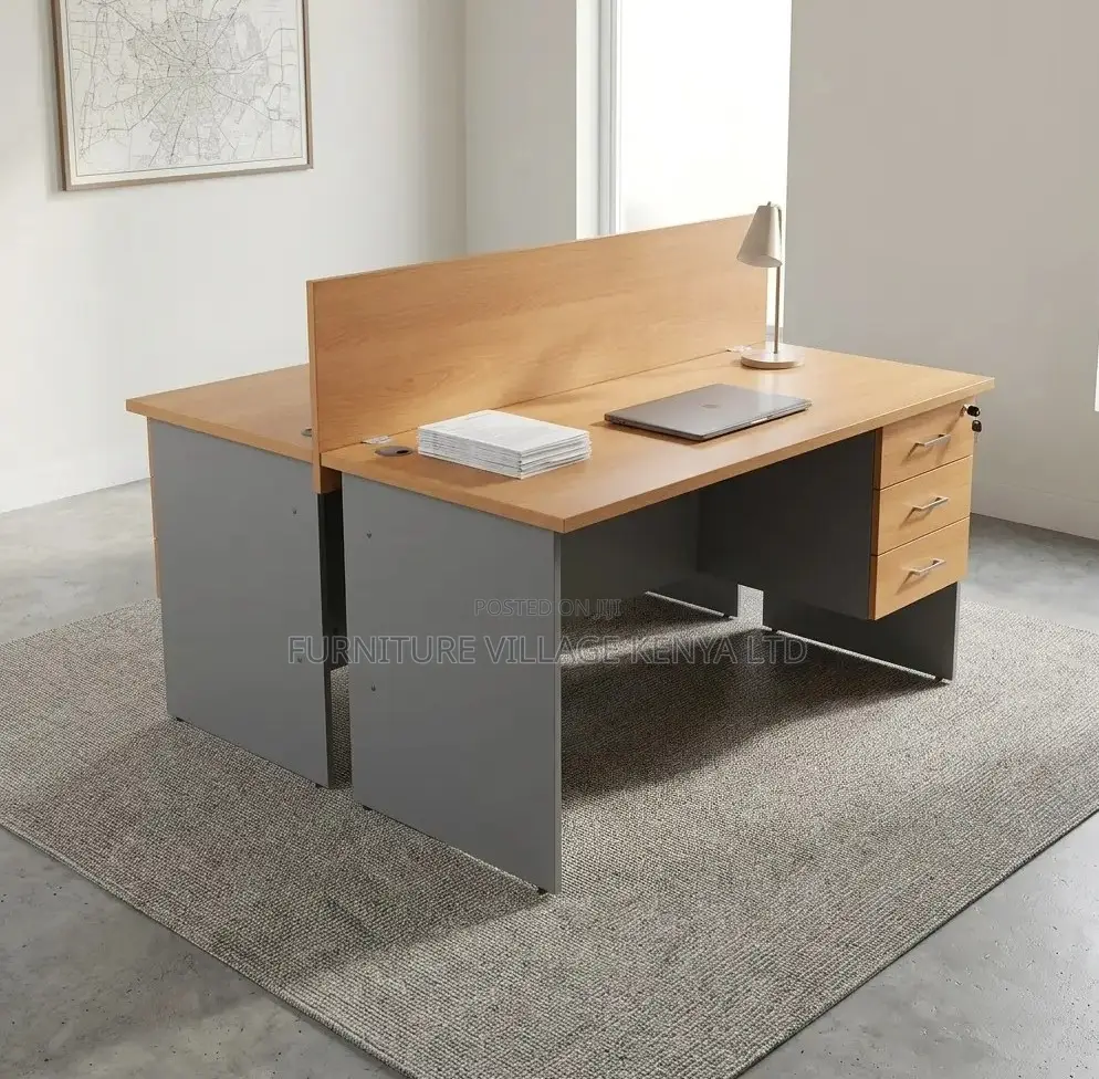 Workstation; 2 Way Custom Wooden Workstation With Storage
