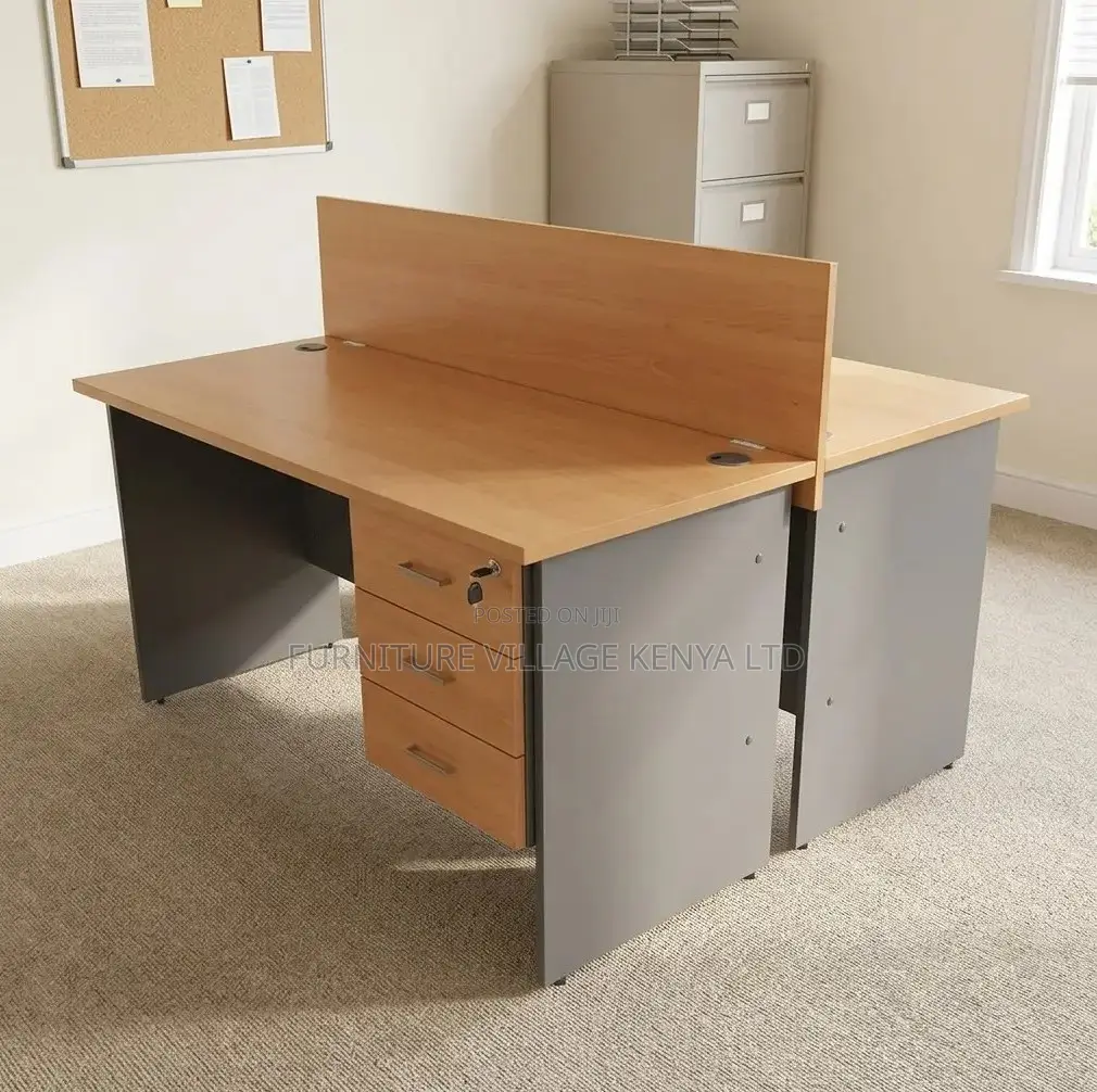 Workstation; 2 Way Custom Wooden Workstation With Storage