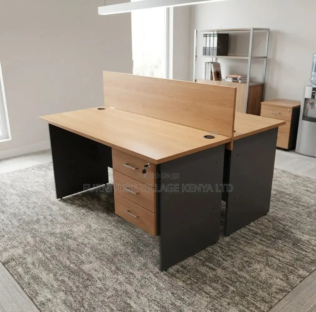 Workstation; 2 Way Custom Wooden Workstation With Storage