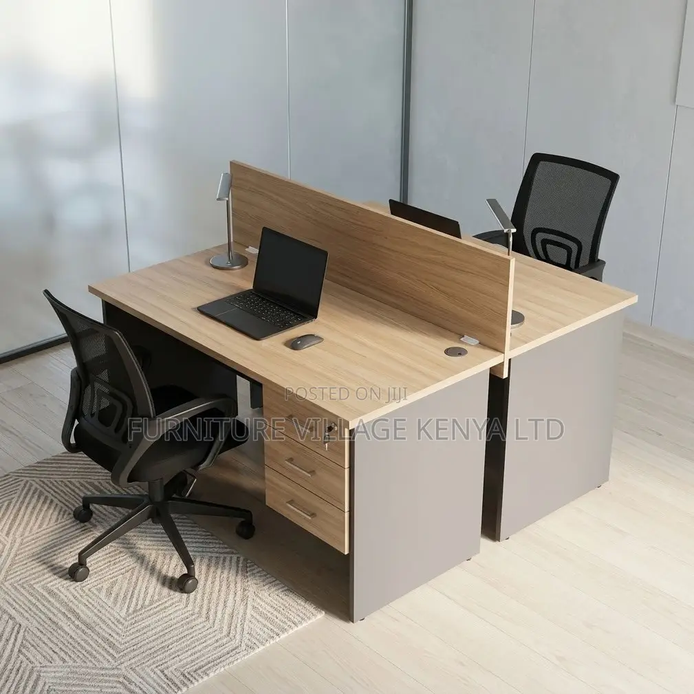 Workstation; 2 Way Custom Wooden Workstation With Storage
