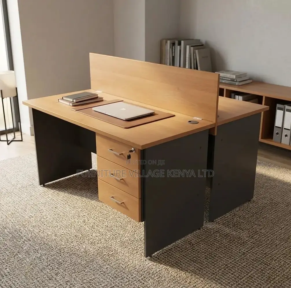 Workstation; 2 Way Custom Wooden Workstation With Storage