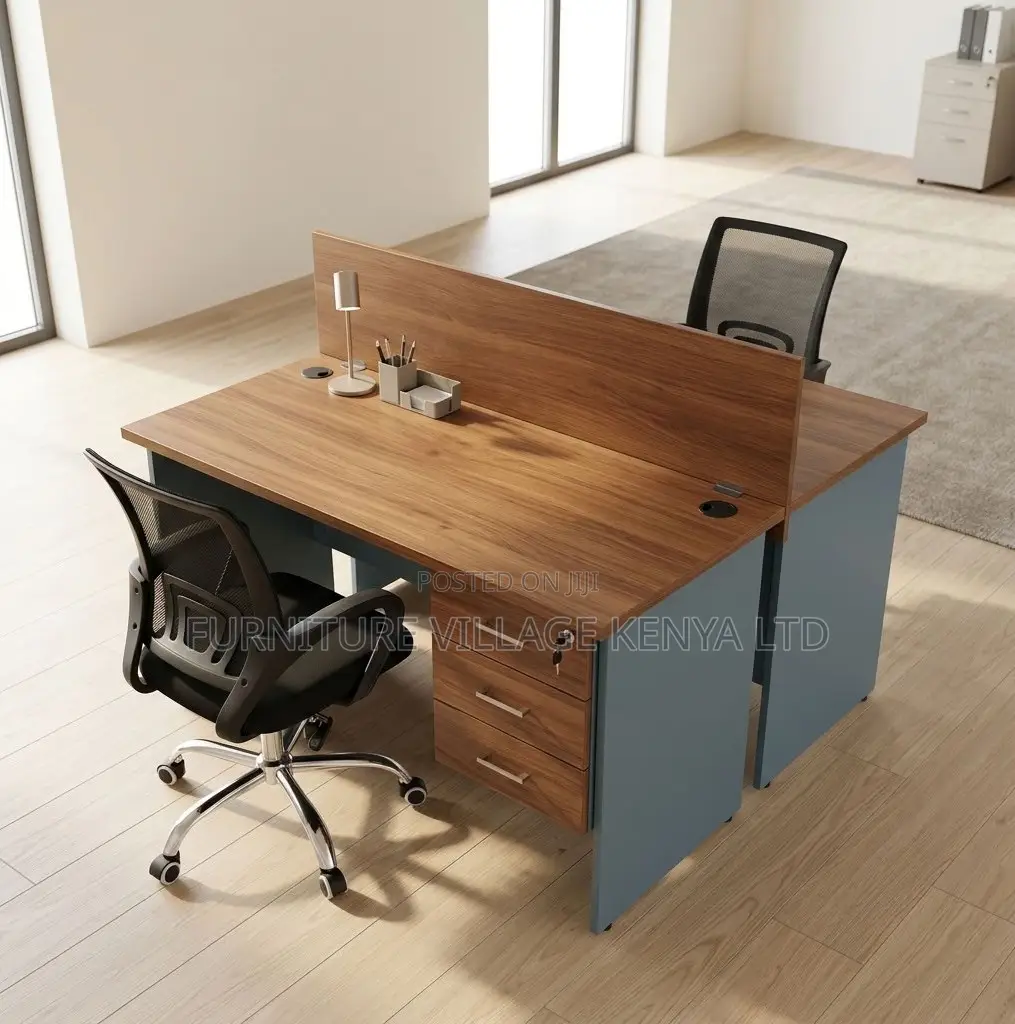 Workstation; 2 Way Custom Wooden Workstation With Storage