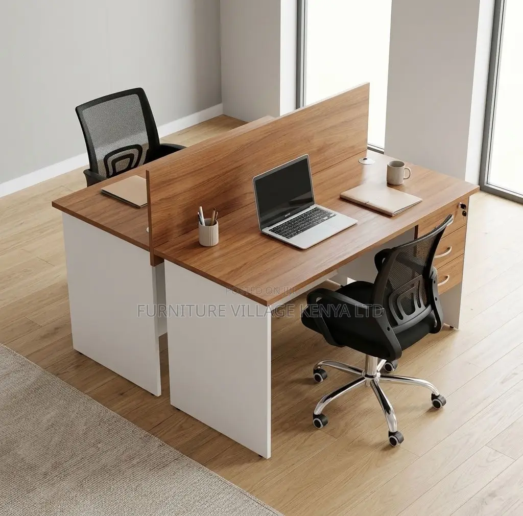 Workstation; 2 Way Custom Wooden Workstation With Storage