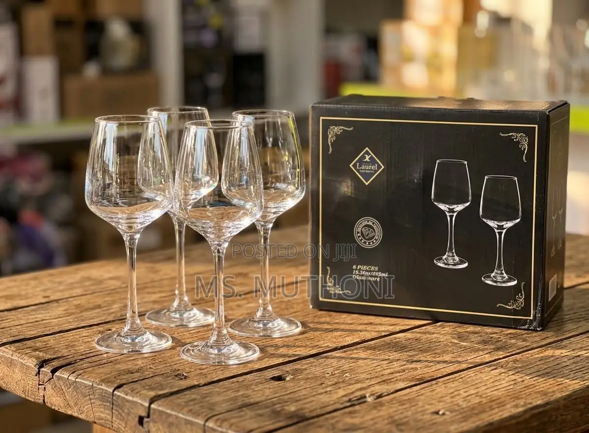 6 PCs Crystal Laurel Wine Glasses