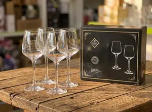 6 PCs Crystal Laurel Wine Glasses