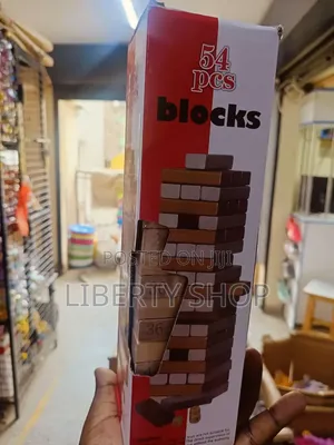 Jenga Block Tower Game – Wooden Stacking Blocks for Kids, Family Fun