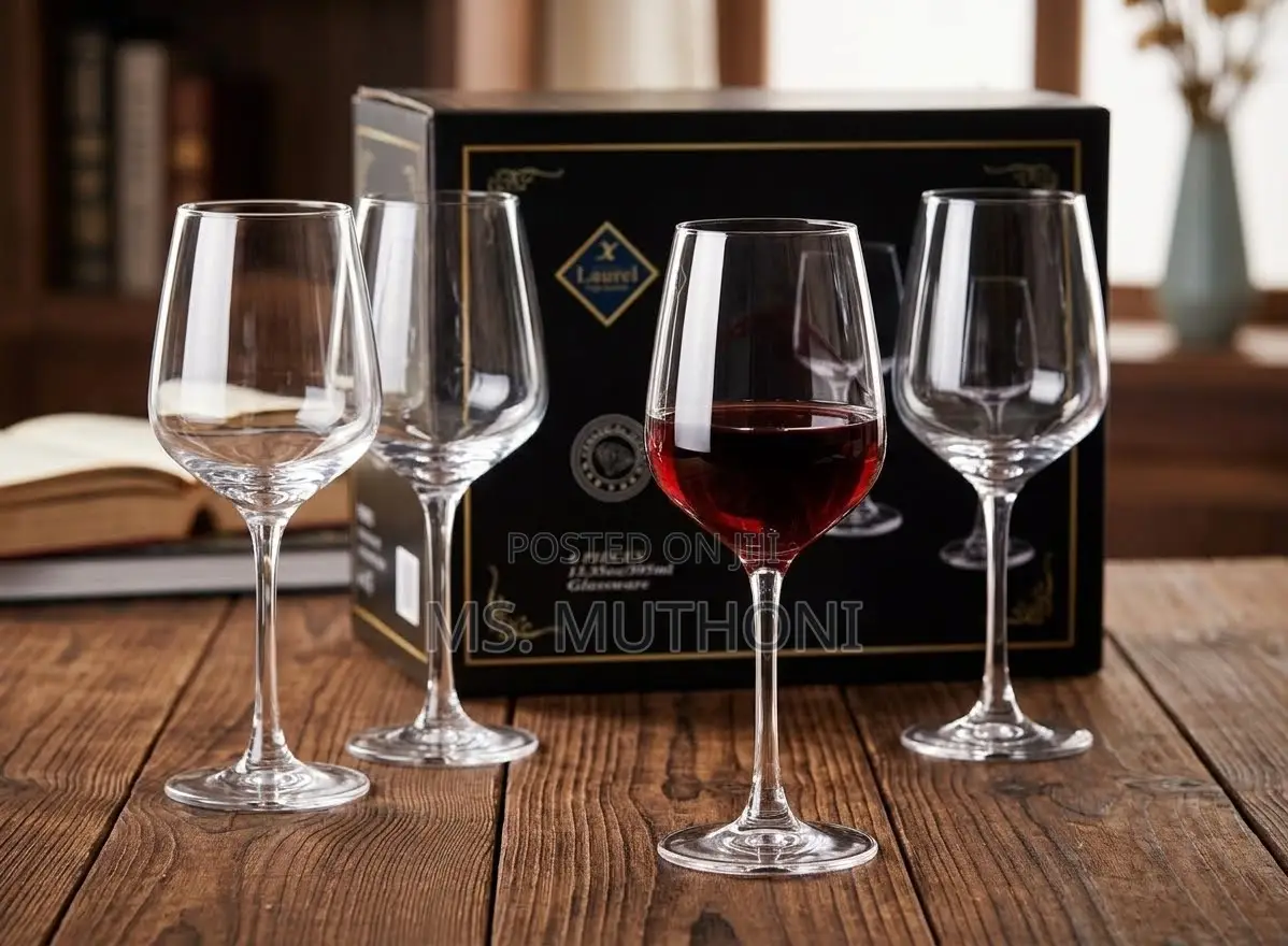 6 PCs Classic Design, Premium Quality Wine Glasses