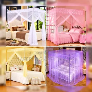 Elegant Four-Stand Canopy Mosquito Net for 4×6, 5×6 and 6×6 Beds