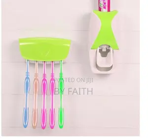 Wall-Mounted Bathroom Toothbrush Holder, No-Drill