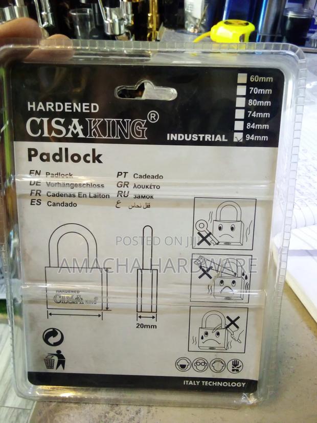 Durable and Modern 94mm Cisa King Padlock - thumbnail 2