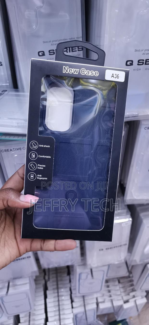 Blue Samsung Galaxy A36 Rugged Shield Case Case Made From Durable TPU - main view