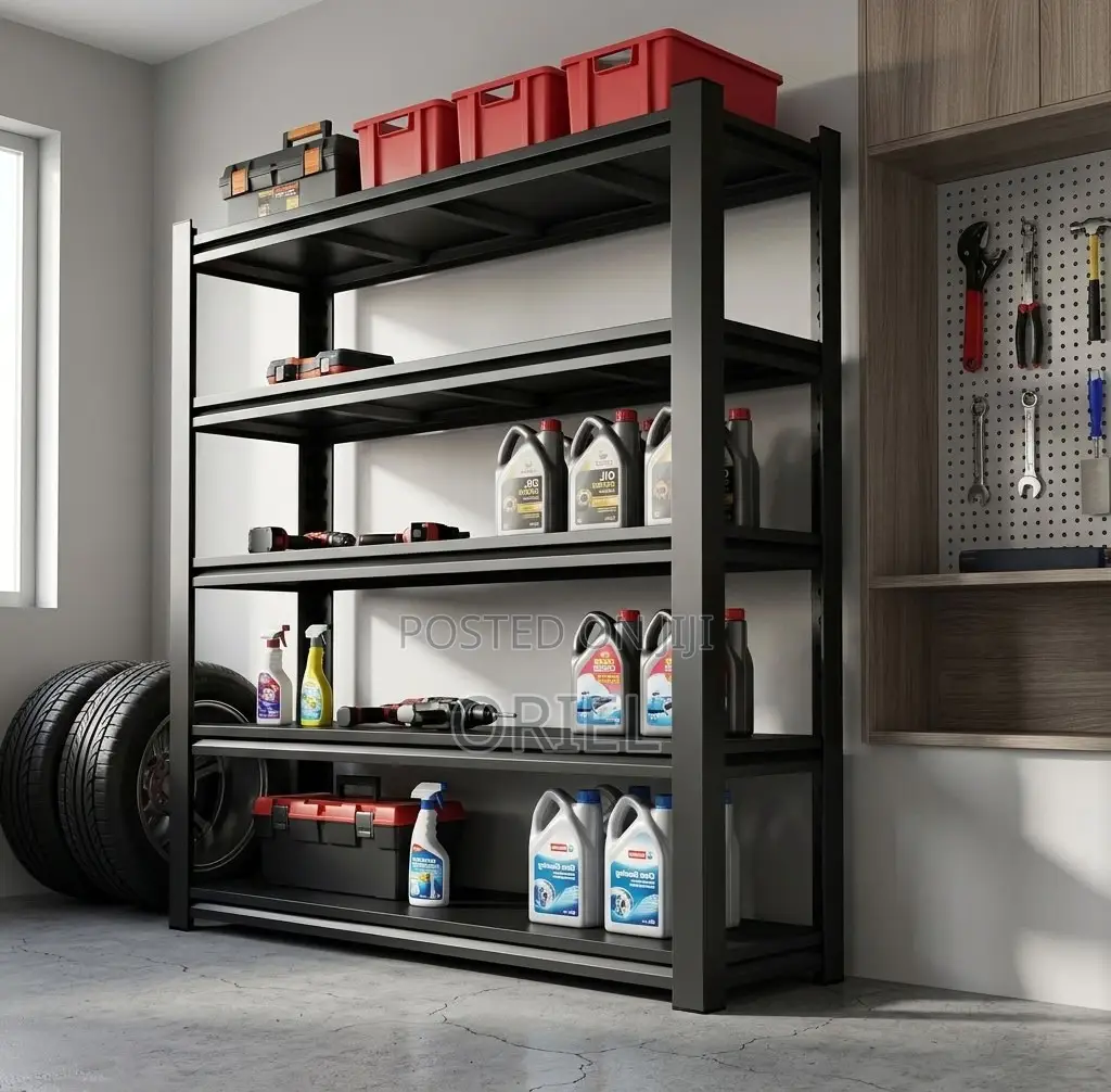 Office Rack : 5 Storage Levels Metallic Home Office Rack