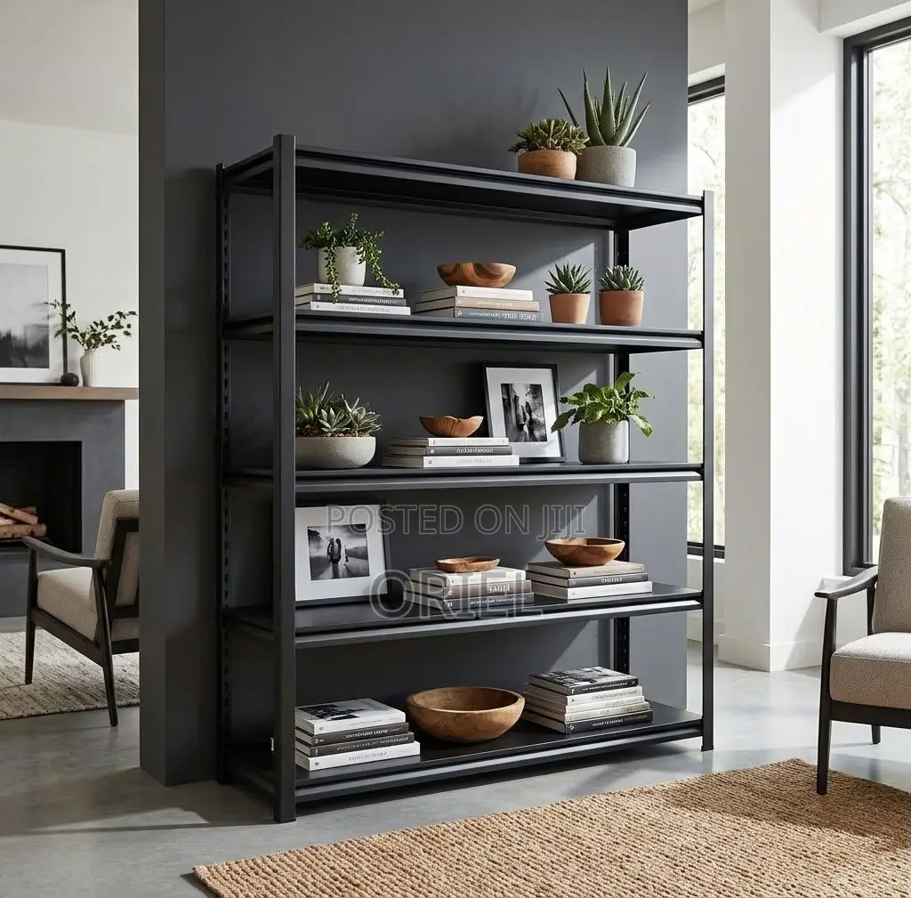 Office Rack : 5 Storage Levels Metallic Home Office Rack