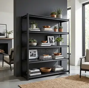 Office Rack : 5 Storage Levels Metallic Home Office Rack