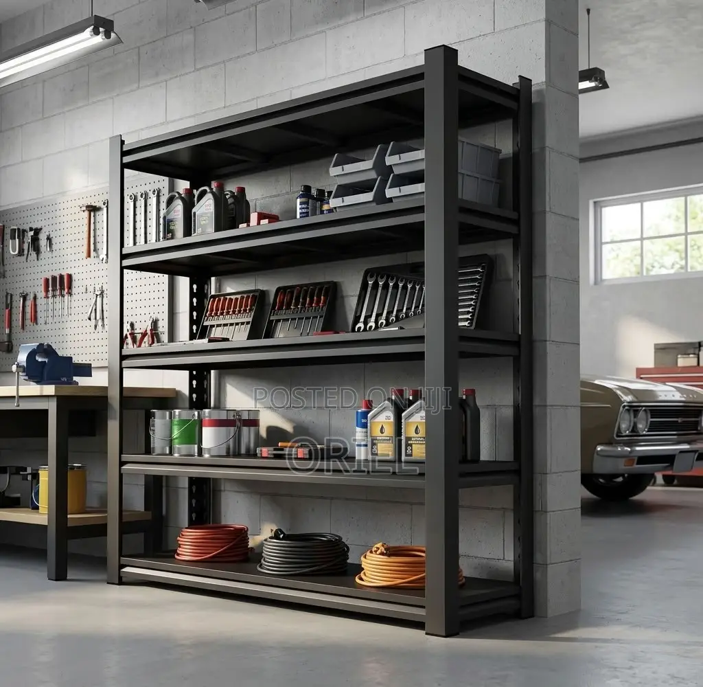 Office Rack : 5 Storage Levels Metallic Home Office Rack